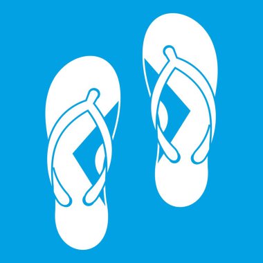 Flip flop sandalet simgesi beyaz