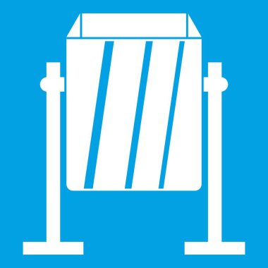 Metal tozu kutusu simgesi beyaz