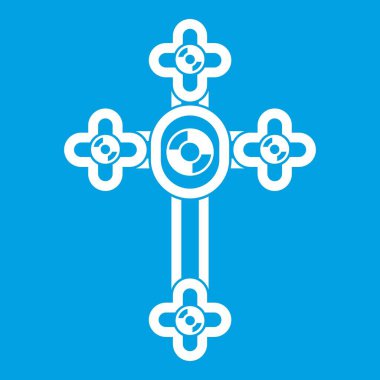 Elmas simgesi beyaz ile çapraz