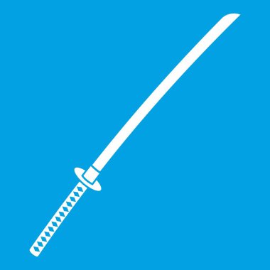 Japon katana simgesi beyaz