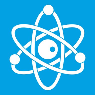 Atom modeli simgesi beyaz