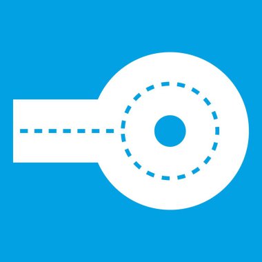 Dairesel çıkmaz simgesi beyaz