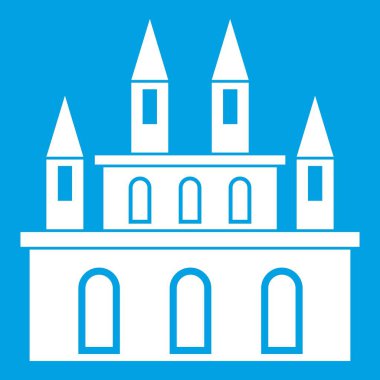 Ortaçağ Kalesi simgesi beyaz