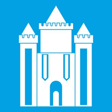 Antik kale simgesi beyaz