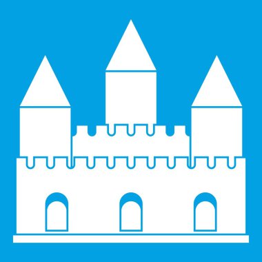 Kale kule simgesi beyaz