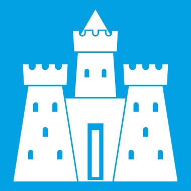 Antik kale Sarayı simgesi beyaz