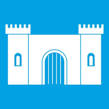 Kale kapısı simgesi beyaz ile