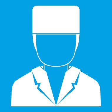 Tıp doktoru simgesi beyaz