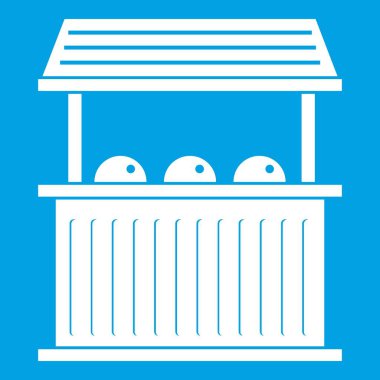 Karnaval fuar standında simgesi beyaz