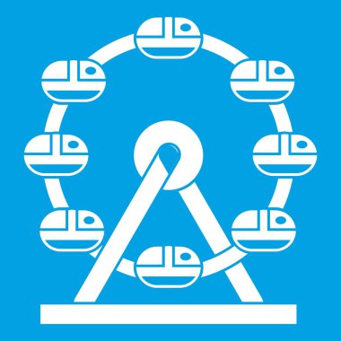 Dev dönme dolap simgesi beyaz