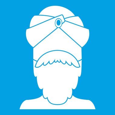 Hintli adam simgesi beyaz