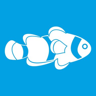 Balık palyaço simgesi beyaz