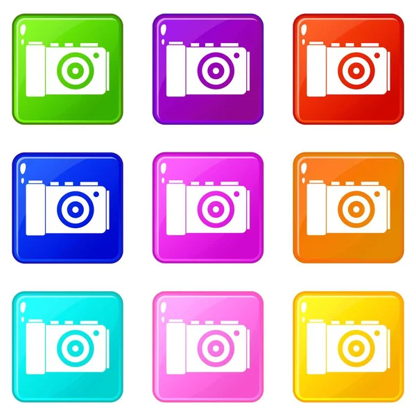 Foto-Kamera-Symbole 9 Set — Stockvektor