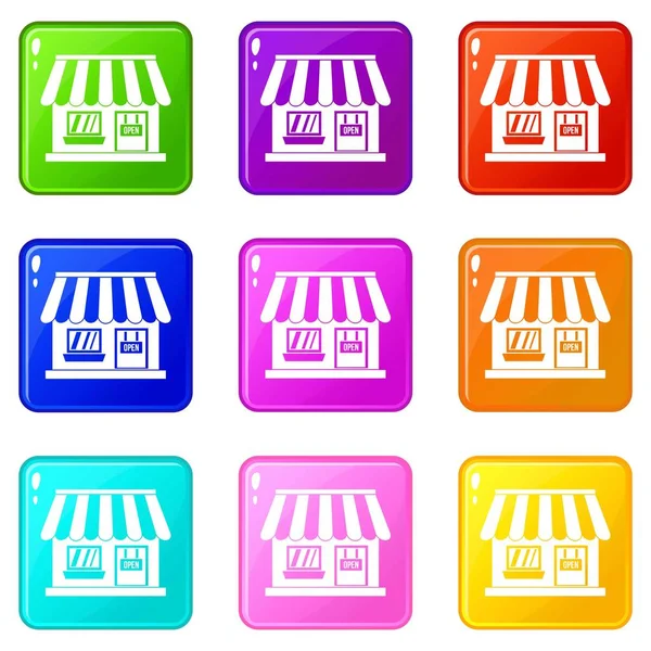 Shop icons 9 set — Stock Vector