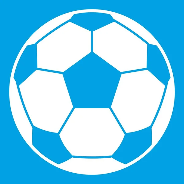Football soccer ball icon white — Stock Vector