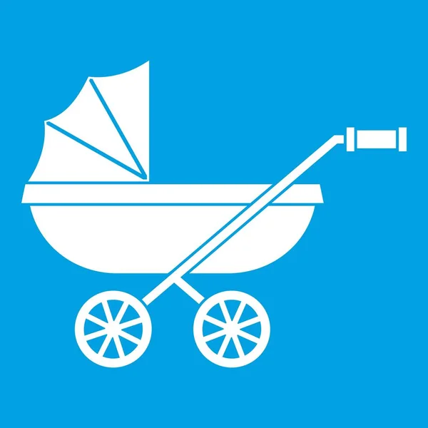Baby μεταφορά εικονίδιο λευκό — Διανυσματικό Αρχείο
