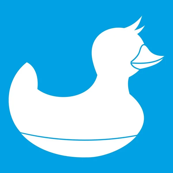 Black duck toy icon white — Stock Vector