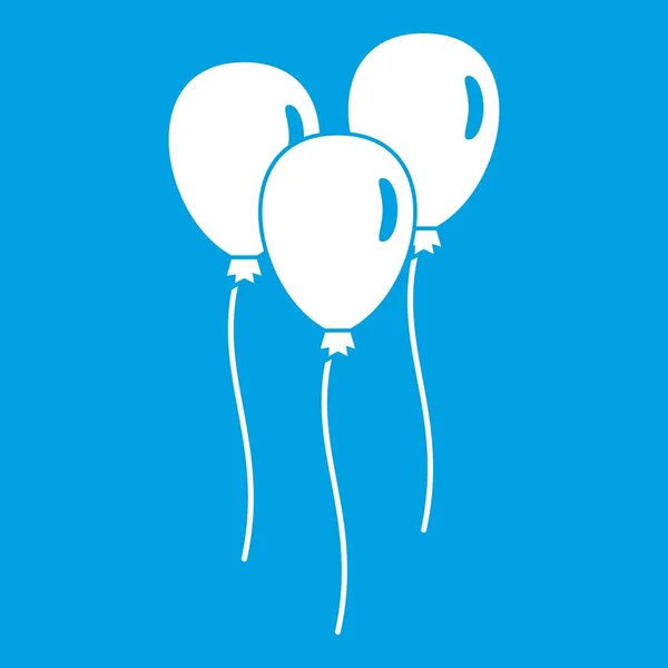 Luftballons Symbol weiß — Stockvektor
