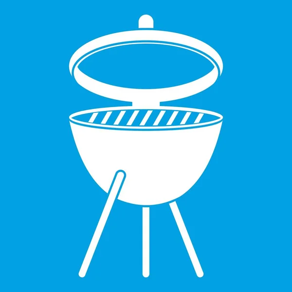 Barbecue pictogram wit — Stockvector