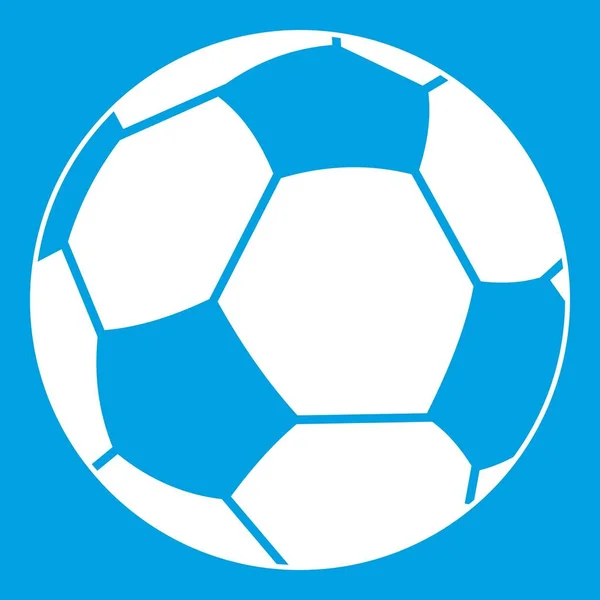 Football ball icon white — Stock Vector