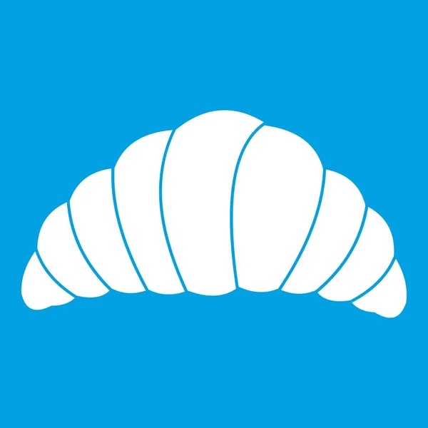 Croissant Symbol weiß — Stockvektor