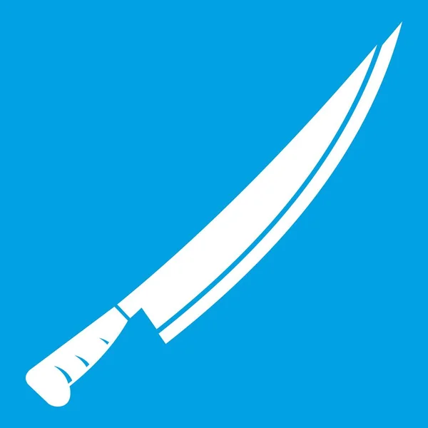 Long knife icon white — Stock Vector