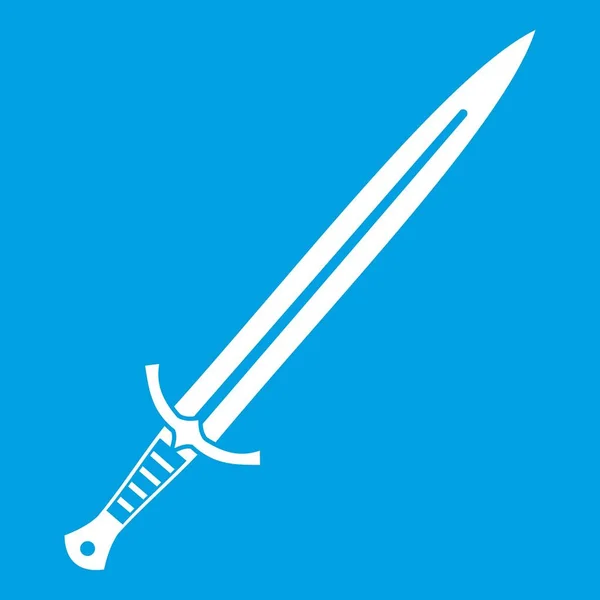 Ícone de espada longa branco — Vetor de Stock
