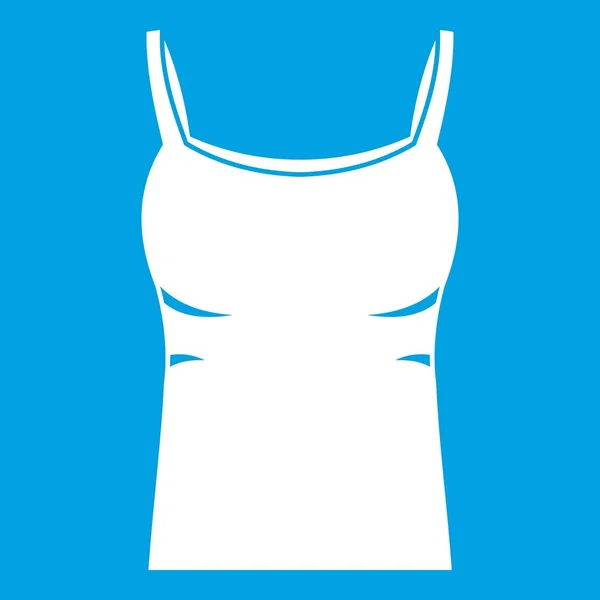 Leere Frauen Tank Top Symbol weiß — Stockvektor