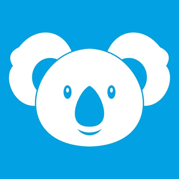 Icono Koala blanco — Vector de stock