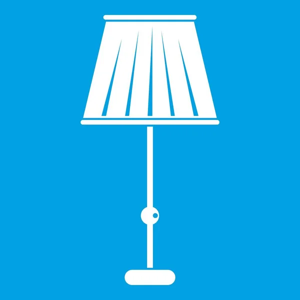 Icono de lámpara de piso blanco — Vector de stock