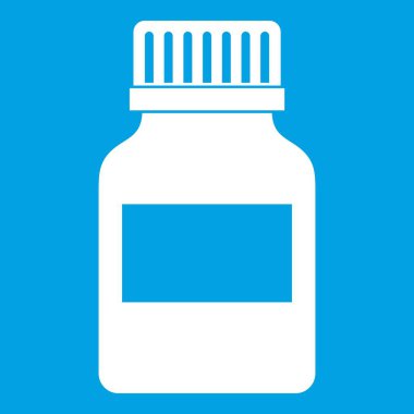 Tıp şişe simgesi beyaz