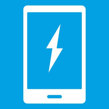 Uyarı telefon simgesi beyaz