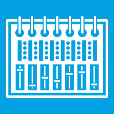 Müzik Ekolayzer konsol simgesi beyaz