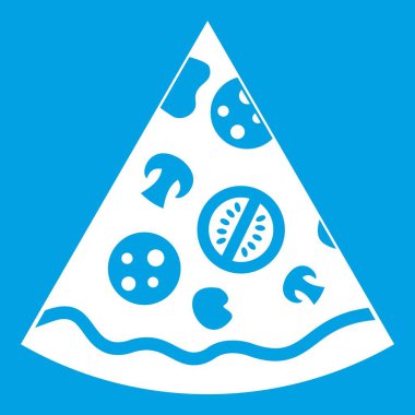 Pizza slice simgesinin beyaz