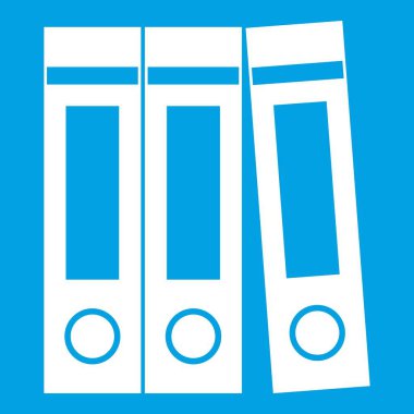 Office klasörler belgeler simgesi beyaz ile