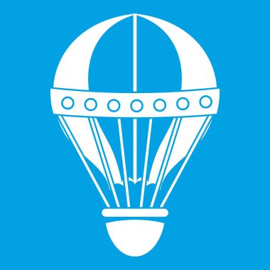 Vintage sıcak hava balon simgesi beyaz