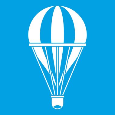 Sıcak hava balon simgesi beyaz çizgili