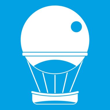 Aerostat balon simgesi beyaz