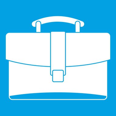 Deri evrak çantası simgesi beyaz