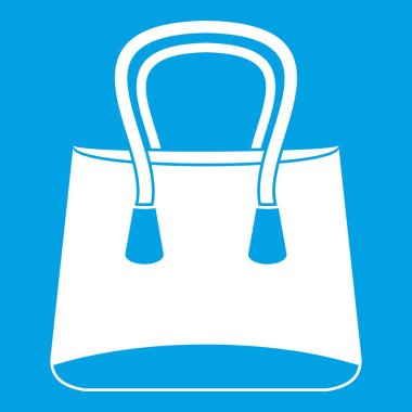 Küçük kadın çanta simgesi beyaz