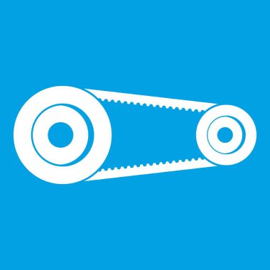 Mekanik kemer simgesi beyaz