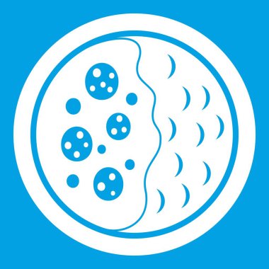 Asya çorba simgesi beyaz