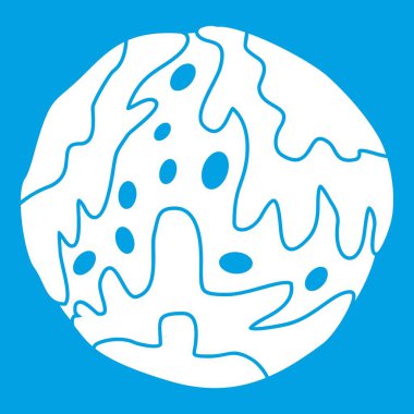 Küçük gezegen simgesi beyaz