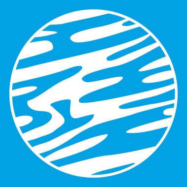 Uzak gezegen simgesi beyaz