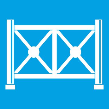 Metal çit simgesi beyaz