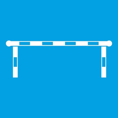 Çizgili bariyer simgesi beyaz