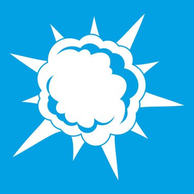 Güçlü patlama simgesi beyaz