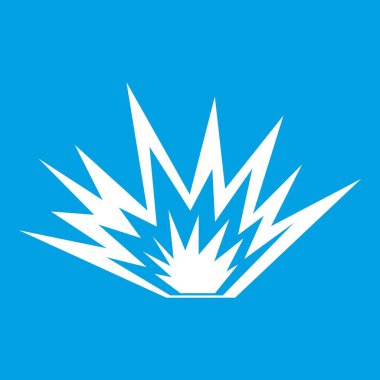 Nükleer patlama simgesi Beyaz