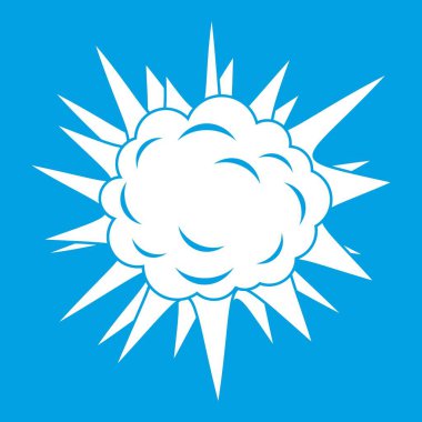 Korkunç patlama simgesi beyaz