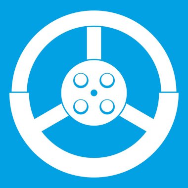 Direksiyon simidi simgesi beyaz